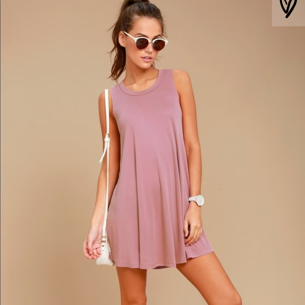 mauve swing dress